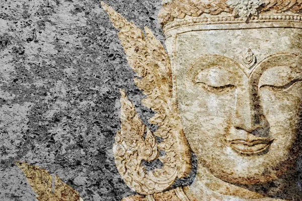 Buddha obličej dělá z vosku — Stock fotografie