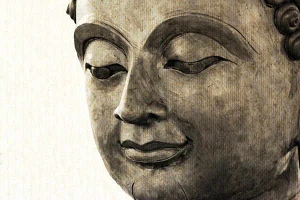 Boeddha gezicht maakt van wax — Stockfoto