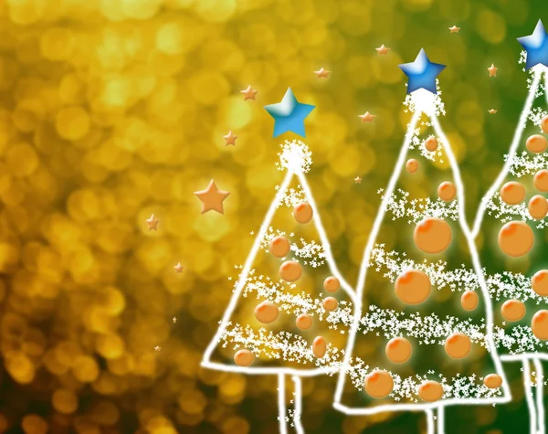 Shinny Christmas Tree, abstract background — Stock Photo, Image