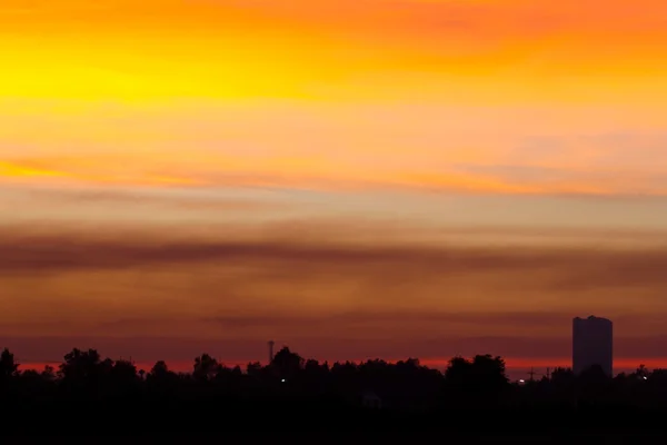 Vista sulle nuvole al tramonto — Foto Stock
