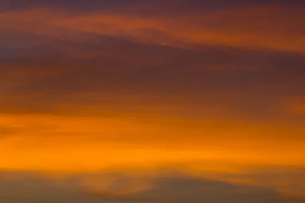 Vista em nuvens no pôr do sol — Fotografia de Stock