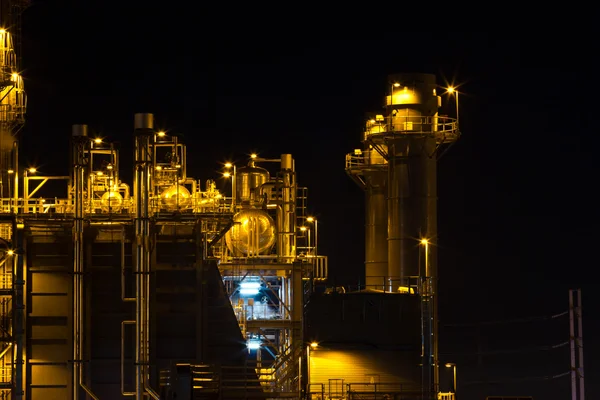 Central eléctrica por la noche — Foto de Stock