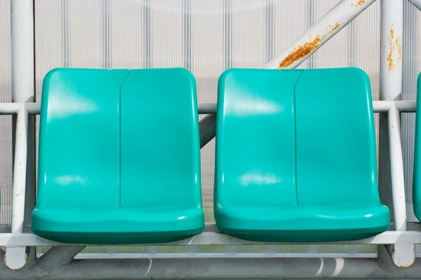 Coach and reserve benches in football stadium — Stock Photo, Image