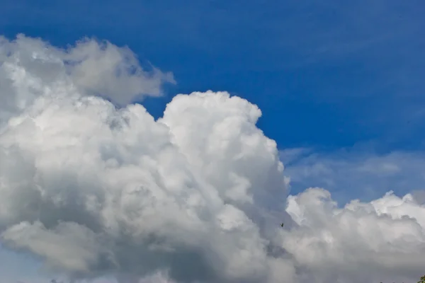 Pozadí oblohy s nadýchané bílé mraky — Stock fotografie