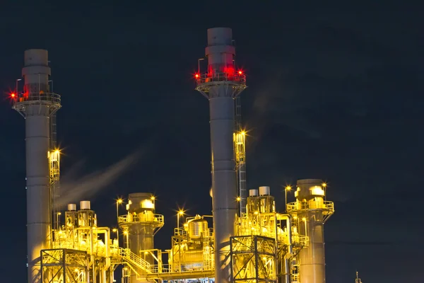 Night scene of chemical plant , "chonburi industrial" , Eastern — Stock Photo, Image