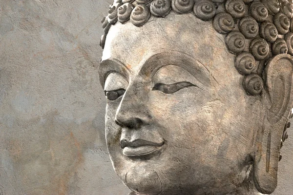Αρχαία Βούδα πρόσωπο, Αγιουτάγια, Ταϊλάνδη — Φωτογραφία Αρχείου