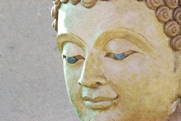 Ancien visage de Bouddha, Ayutthaya, Thaïlande — Photo