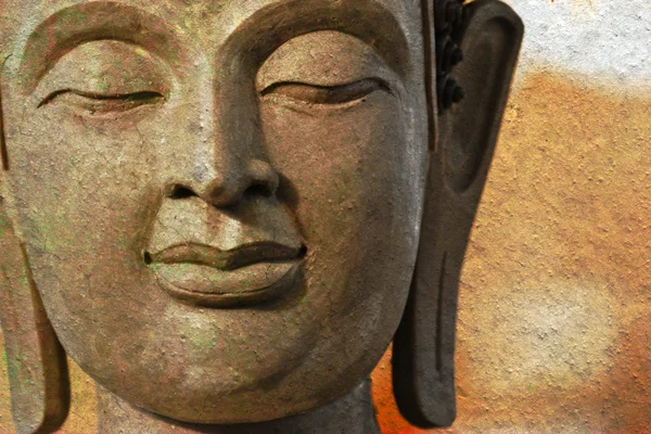 Ancient Buddha face, Ayutthaya, Thailand — Stock Photo, Image