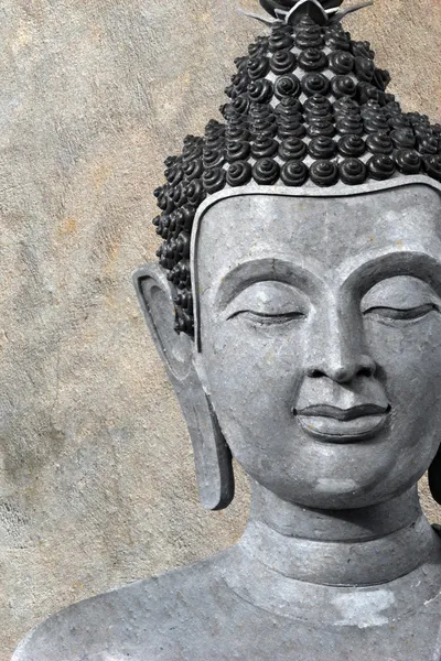 Ancien visage de Bouddha, Ayutthaya, Thaïlande — Photo