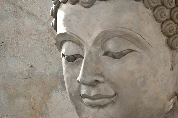 Ancien visage de Bouddha, Ayutthaya, Thaïlande — Photo