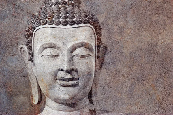 Antigua cara de Buda, Ayutthaya, Tailandia — Foto de Stock