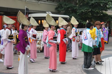 Tokyo, Japonya-Haziran 2: Ikebukuro fukuro matsuri Festivali. Conte