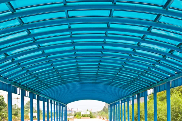 Wrought iron roof structure of thailand railway station — Stock Photo, Image