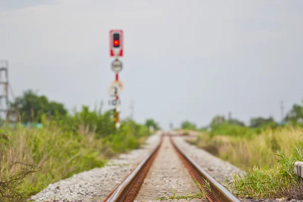 The railroad at chon buri thailand — Stock Photo, Image