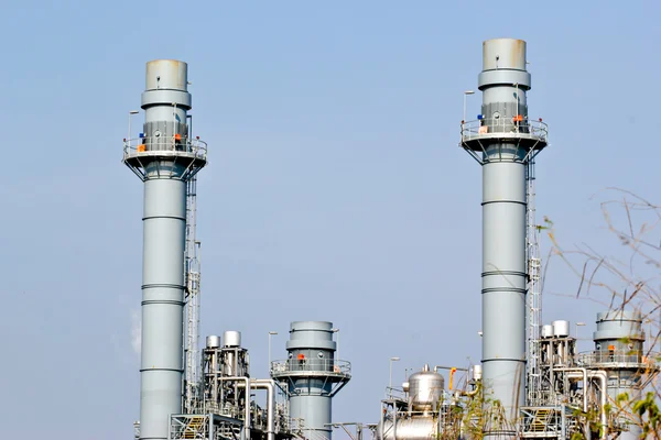 Gaz ziemny cyklu kombinowanym elektrowni — Zdjęcie stockowe