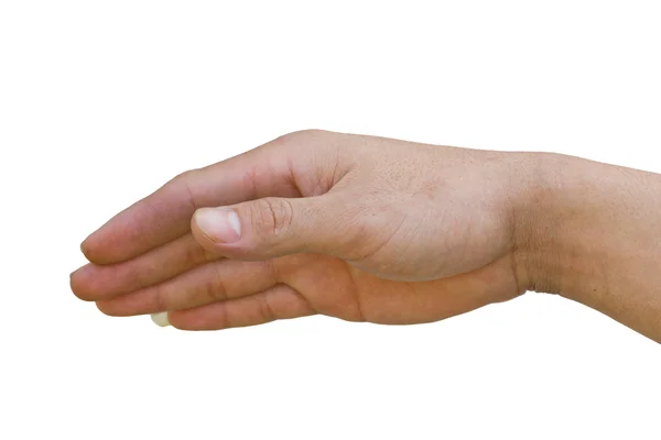 Человек рука знак изолирован на белом фоне — стоковое фото