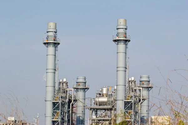 Gaz ziemny cyklu kombinowanym elektrowni — Zdjęcie stockowe