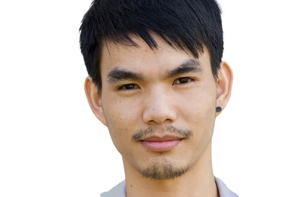 Asiatischer junger Mann lächelt, Porträt — Stockfoto