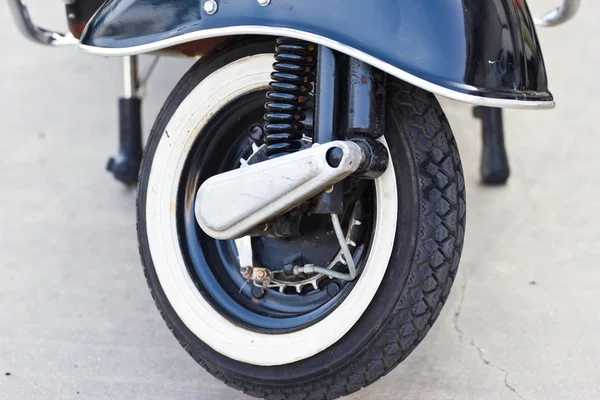 Wheel of big motorcycle. Stock Image