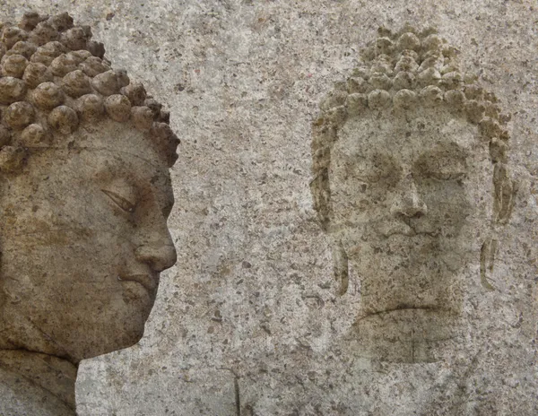 Estátua de guerreiro de pedra Buda ayutthaya — Fotografia de Stock