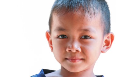 neşeli bir ifade ile çocuk.