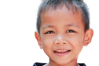 neşeli bir ifade ile çocuk.