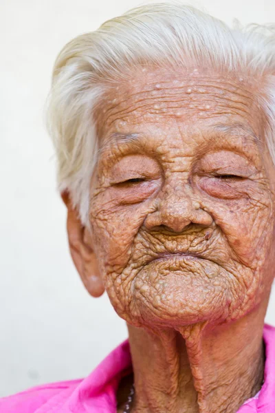 Old woman happy , — Stock Photo, Image