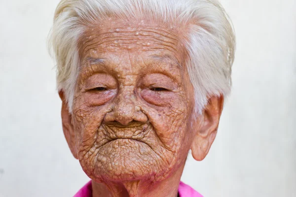 Stara kobieta szczęśliwa , — Zdjęcie stockowe