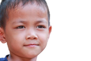 neşeli bir ifade ile çocuk.