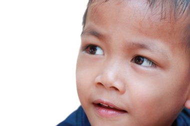 neşeli bir ifade ile çocuk.