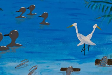 Taylandlı genç sanatçı tarafından çizilmiş Eko sembolleri el