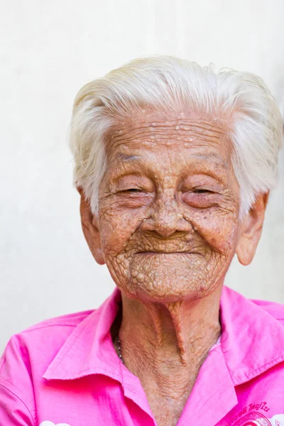 Vecchia donna felice  , — Foto Stock
