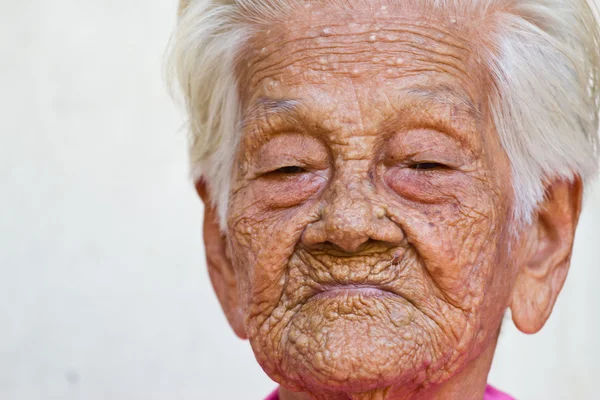 Old woman happy , — Stock Photo, Image