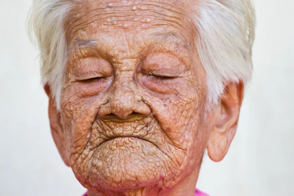 Old woman happy , — Stock Photo, Image