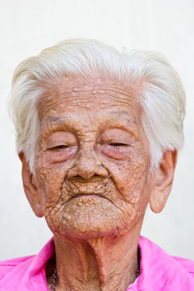 Old woman happy , — Stock Photo, Image