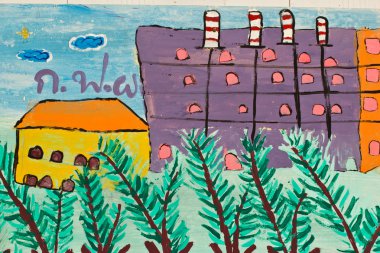 Taylandlı genç sanatçı tarafından çizilmiş Eko sembolleri el