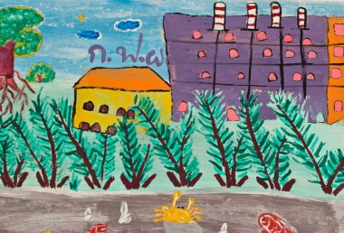 Taylandlı genç sanatçı tarafından çizilmiş Eko sembolleri el