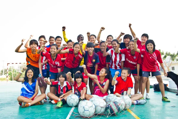 Gruppe Mannschaft Fußballer Jugend Frauen Mannschaft Chonburi Bild — Stockfoto