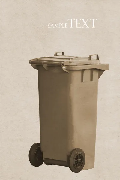 Lixo Bin na praia Fundo — Fotografia de Stock