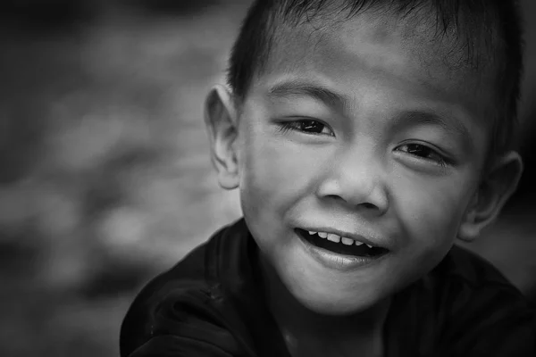 Portrait of a little boy with light and shadow treatment — Stock Photo, Image