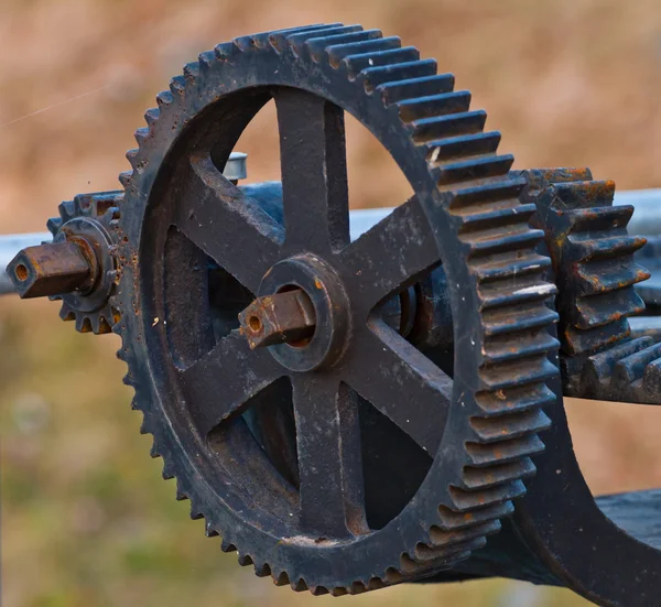 Closeup of metal cog gears — Stock Photo, Image