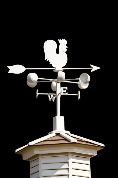 Weather vane - cockerel which reflected sun against bright-dark — Stock Photo, Image