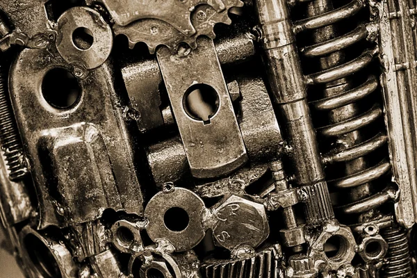 Closeup of metal gears — Stock Photo, Image