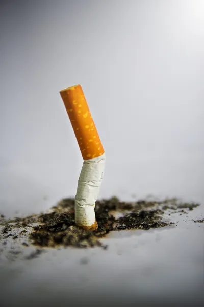 Consumed cigarettes on white background — Stock Photo, Image