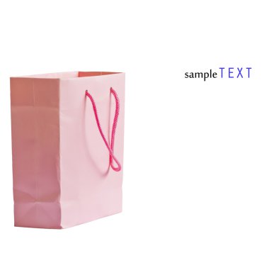 Beyaz bir arka plan üzerinde izole alışveriş çantası