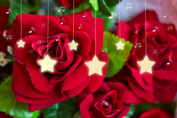 Rosas rojas para el día de San Valentín —  Fotos de Stock