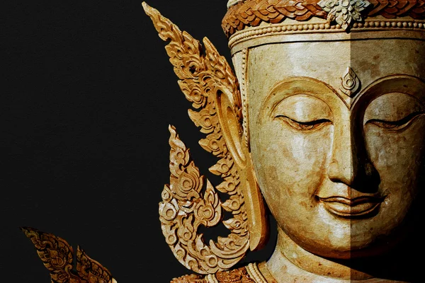 Buddha ansikte gör av vax — Stockfoto