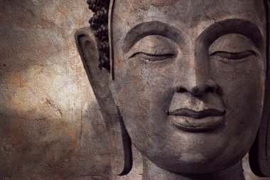 buddha face makes of wax clipart