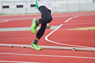 Runner rekabetçi çalışan kırpılmış görüntü