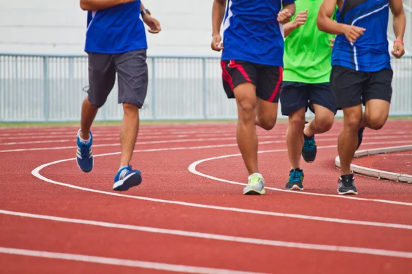 Cropped image of  runner on competitive running — Stock Photo, Image